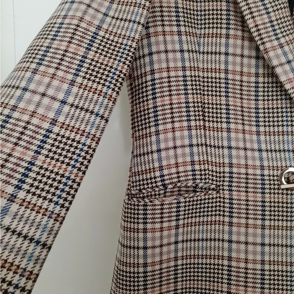 Sandro Multicolor Plaid Blazer set - Picture 4 of 7